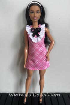 Mattel - Barbie - Fashionistas #209 - Pink Plaid Dress - Athletic - Poupée